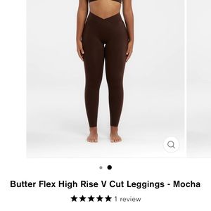 NWT size small RIOT SWIM BUTTER FLEX HIGH RISE V CUT LEGGINGS - MOCHA